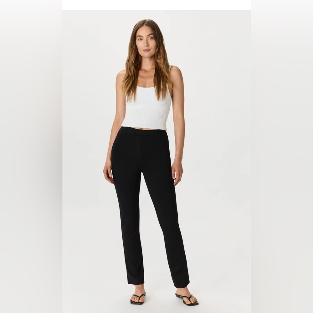 Quince Black Ultra-Stretch Ponte Straight Leg Pant / Black/ PL